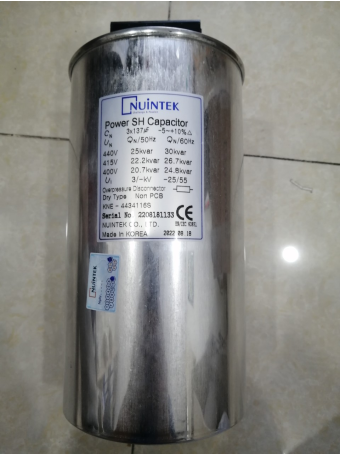 Tụ bù khô NUINTEK 3P 25KVAr 440V ( KNE-4434116S )