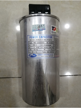 Tụ bù khô SAMWHA 1P 5KVAr 230V ( RMC-235050KS )
