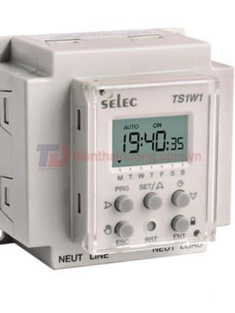 Timer Switch hiển thị màn hình LCD SELEC TS1W1-1-20A-230V